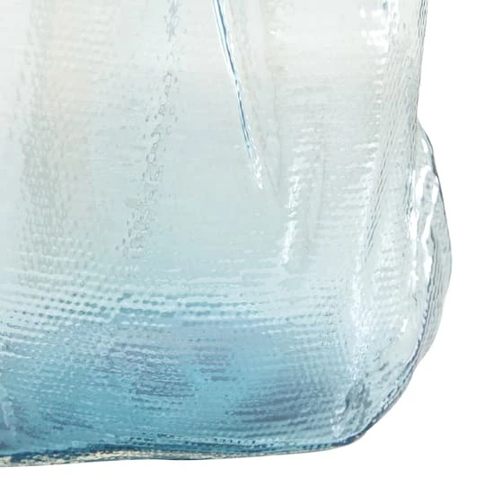16" Blue Modern Glass Vase 4 16" Blue Modern Glass Vase - Image 4