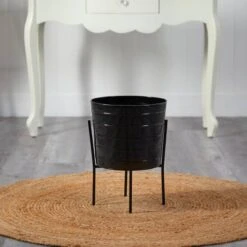 16" Farmhouse Metal Ribbed Planter 7 16" Farmhouse Metal Ribbed Planter -Michaels Shop D478456S 3