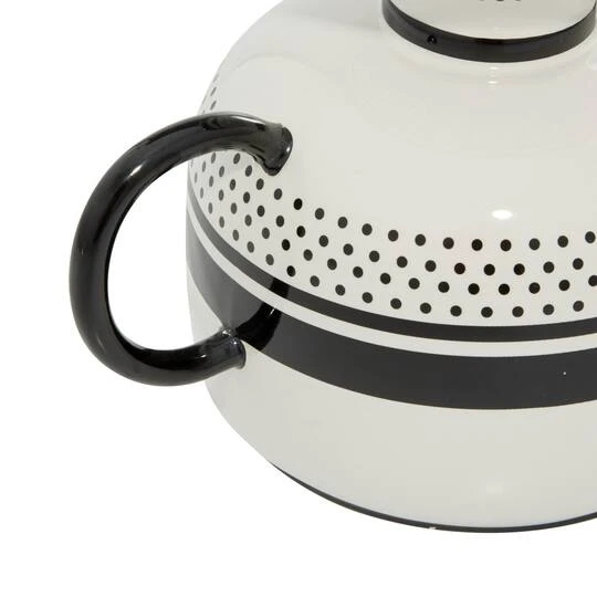 White Ceramic Eclectic Vase, 6" X 8" X 6" 5 White Ceramic Eclectic Vase, 6" X 8" X 6" - Image 5