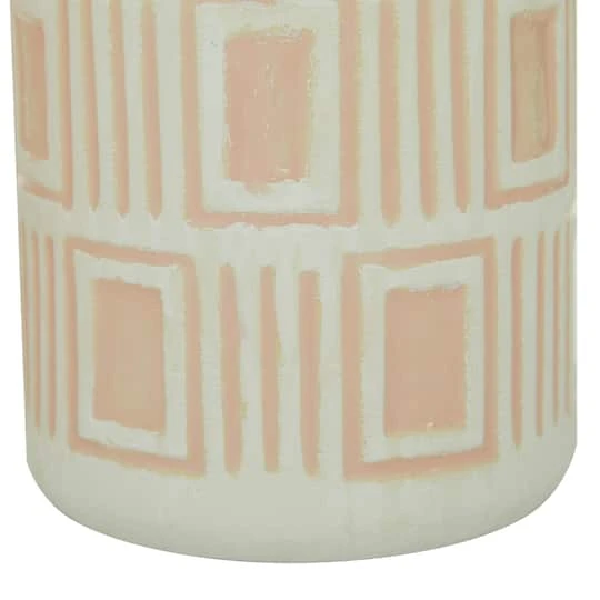 Set Of 2 White Stoneware Farmhouse Vase, 7.5", 9.75" 5 Set Of 2 White Stoneware Farmhouse Vase, 7.5", 9.75" - Image 5