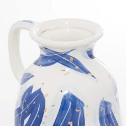 Blue Ceramic Contemporary Vase, 7" X 13" 15 Blue Ceramic Contemporary Vase, 7" X 13" -Michaels Shop D490004S 5