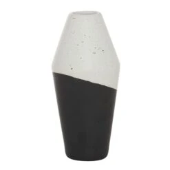 Black Ceramic Contemporary Vase, 12" X 6" X 6" -Michaels Shop D490008S 1 1