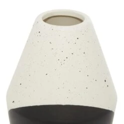 Black Ceramic Contemporary Vase, 12" X 6" X 6" -Michaels Shop D490008S 4