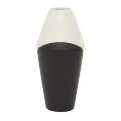 Black Ceramic Contemporary Vase, 12" X 6" X 6" -Michaels Shop D490008S 6