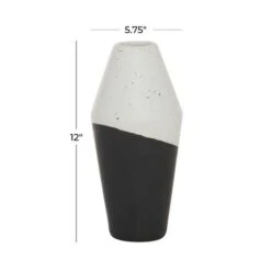Black Ceramic Contemporary Vase, 12" X 6" X 6" -Michaels Shop D490008S 7