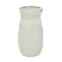 CosmoLiving By Cosmopolitan White Ceramic Modern Vase, 12" X 6" X 6" 10 CosmoLiving By Cosmopolitan White Ceramic Modern Vase, 12" X 6" X 6" -Michaels Shop D490019S 2