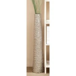 Silver Ceramic Glam Vase, 40" X 8" X 8" 9 Silver Ceramic Glam Vase, 40" X 8" X 8" -Michaels Shop D490022S 4