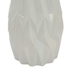 White Ceramic Modern Vase, 16" X 7" X 7" 10 White Ceramic Modern Vase, 16" X 7" X 7" -Michaels Shop D490023S 3