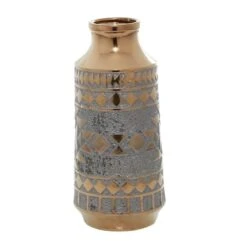 Gold Porcelain Contemporary Vase 18" X 8" X 8" -Michaels Shop D490026S 2