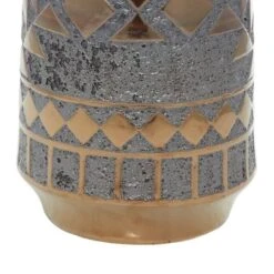 Gold Porcelain Contemporary Vase 18" X 8" X 8" -Michaels Shop D490026S 5