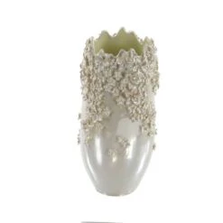 Cream Ceramic Farmhouse Vase, 16" X 9" X 9" -Michaels Shop D490043S 4