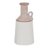 White Ceramic Farmhouse Vase, 12" X 6" X 6"