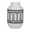 White Porcelain Transitional Vase, 12" X 7" X 7"