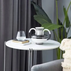 White Ceramic Eclectic Vase, 7" X 7" X 7" -Michaels Shop D490055S 7