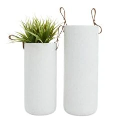 CosmoLiving By Cosmopolitan White Stoneware Contemporary Vase, 15" X 12" -Michaels Shop D490062S 5