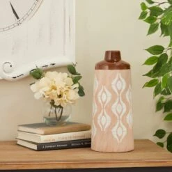 Tan Porcelain Traditional Vase 12" X 5" X 5" -Michaels Shop D490063S 7