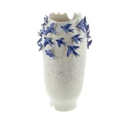 White Ceramic Coastal Vase, 18" X 11" X 11" -Michaels Shop D490067S 4