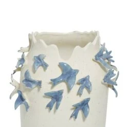 White Ceramic Coastal Vase, 18" X 11" X 11" -Michaels Shop D490067S 5