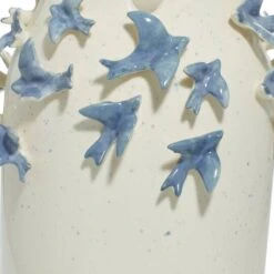 White Ceramic Coastal Vase, 18" X 11" X 11" -Michaels Shop D490067S 7