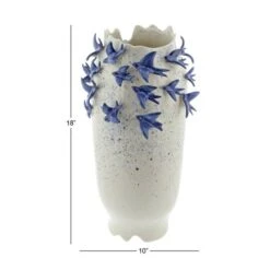 White Ceramic Coastal Vase, 18" X 11" X 11" -Michaels Shop D490067S 8