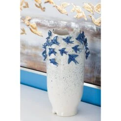 White Ceramic Coastal Vase, 18" X 11" X 11" -Michaels Shop D490067S 9