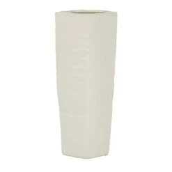 White Ceramic Contemporary Vase, 13" X 5" X 5" -Michaels Shop D490071S 4