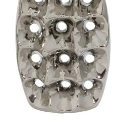 Set Of 3 Silver Ceramic Glam Vase, 8" X 5" 24 Set Of 3 Silver Ceramic Glam Vase, 8" X 5" -Michaels Shop D490087S 10