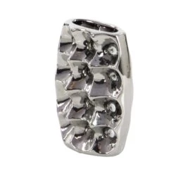 Set Of 3 Silver Ceramic Glam Vase, 8" X 5" 21 Set Of 3 Silver Ceramic Glam Vase, 8" X 5" -Michaels Shop D490087S 7