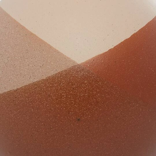 Set Of 2 Tan Ceramic Modern Vase 12", 11" 6 Set Of 2 Tan Ceramic Modern Vase 12", 11" - Image 6