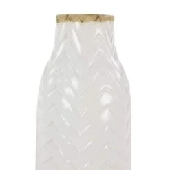 White Porcelain Coastal Style Vase, 7" X 16" -Michaels Shop D492377S 2