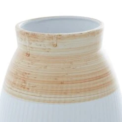 Tan Ceramic Coastal Style Vase, 13" X 9" X 9" -Michaels Shop D492379S 3