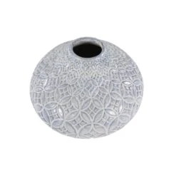 White Porcelain Coastal Style Vase, 9" X 10" -Michaels Shop D492387S 3