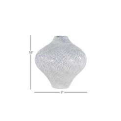 White Porcelain Coastal Style Vase, 9" X 10" -Michaels Shop D492387S 5