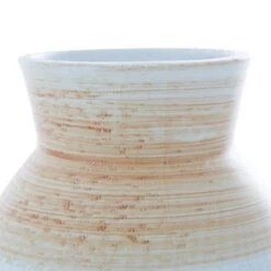 Tan Ceramic Coastal Style Vase, 10" X 7" X 7" -Michaels Shop D492398S 4
