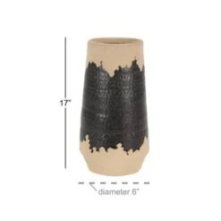 Set Of 2 Black Porcelain Contemporary Vase, 7" X 12" 15 Set Of 2 Black Porcelain Contemporary Vase, 7" X 12" -Michaels Shop D492399S 5