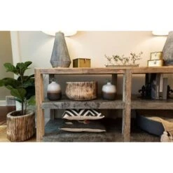 Hello Honey® 7.5" Black & White Ceramic Vase With Brown Reactive Glaze Accent -Michaels Shop D493883S 6