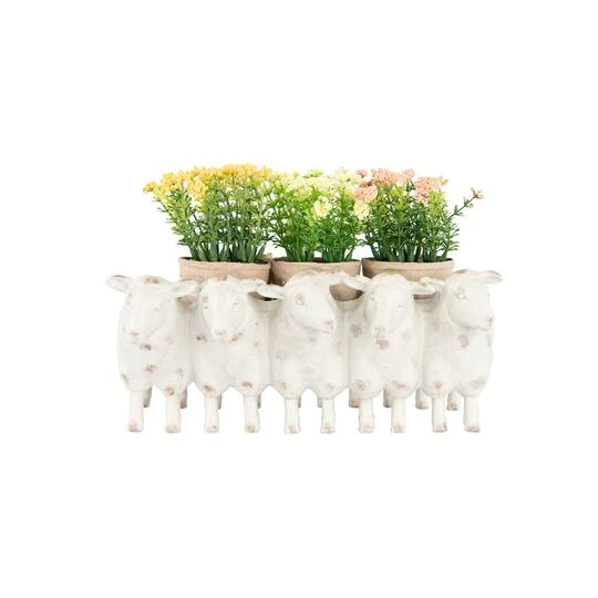 Hello Honey® White 13" Sheep Planter 6 Hello Honey® White 13" Sheep Planter - Image 6