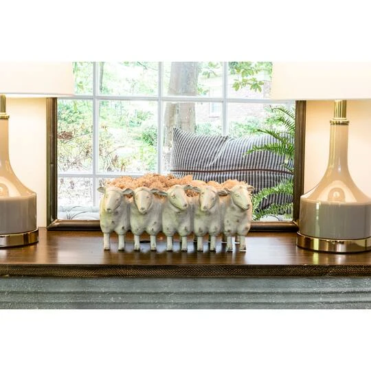 Hello Honey® White 13" Sheep Planter 8 Hello Honey® White 13" Sheep Planter - Image 8