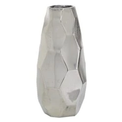 Silver Aluminum Contemporary Vase, 15" X 7" X 7" -Michaels Shop D494160S 1 1