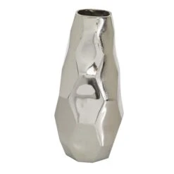 Silver Aluminum Contemporary Vase, 15" X 7" X 7" -Michaels Shop D494160S 2