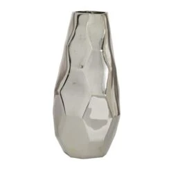 Silver Aluminum Contemporary Vase, 15" X 7" X 7" -Michaels Shop D494160S 5