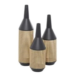 Set Of 3 Brown Metal Contemporary Vase 24", 20", 18" -Michaels Shop D494170S 2