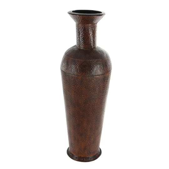 Set Of 3 Brown Metal Traditional Vase, 50", 35", 26" 6 Set Of 3 Brown Metal Traditional Vase, 50", 35", 26" - Image 6