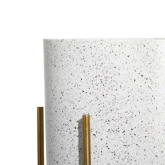 Set Of 2 Gold Metal Contemporary Planter, 39", 46" 6 Set Of 2 Gold Metal Contemporary Planter, 39", 46" - Image 6