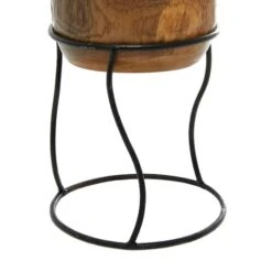 Set Of 3 Brown Teak Wood Rustic Planter 9", 11", 10" 11 Set Of 3 Brown Teak Wood Rustic Planter 9", 11", 10" -Michaels Shop D501377S 3