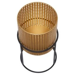 Set Of 3 Gold Iron Contemporary Planter, 23" X 13" X 13" 22 Set Of 3 Gold Iron Contemporary Planter, 23" X 13" X 13" -Michaels Shop D501411S 8