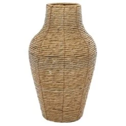 Brown Faux Seagrass Handmade Tall Woven Floor Vase 10" X 10" X 18" -Michaels Shop D502644S 2