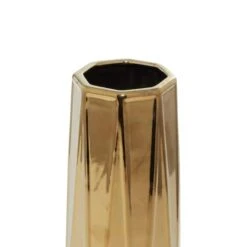 Set Of 3 Gold Stoneware Glam Vase, 7", 11", 15" -Michaels Shop D502649S 6
