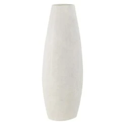 White Polystone Boho Style Vase, 25" X 9" X 8" -Michaels Shop D502654S 6