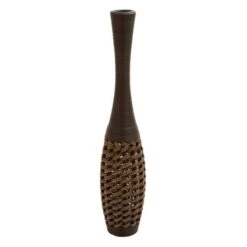 Brown Rattan Coastal Style Vase, 48" X 12" X 12" 10 Brown Rattan Coastal Style Vase, 48" X 12" X 12" -Michaels Shop D502657S 1 1